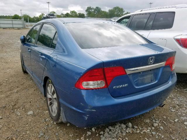 19XFA16939E014448 - 2009 HONDA CIVIC EXL 蓝色 照片 3