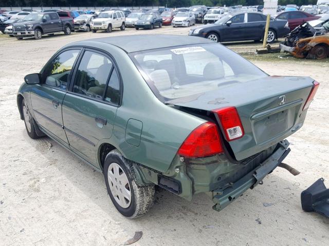 2HGES16384H626681 - 2004 HONDA CIVIC DX V GREEN photo 3