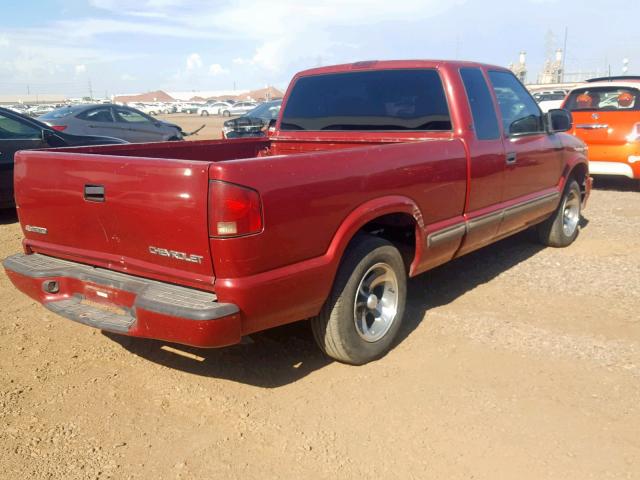 1GCCS1956Y8305625 - 2000 CHEVROLET S TRUCK S1 RED photo 4