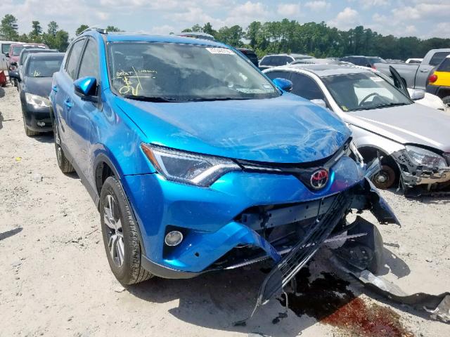 JTMWFREV9JJ752082 - 2018 TOYOTA RAV4 ADVEN BLUE photo 1