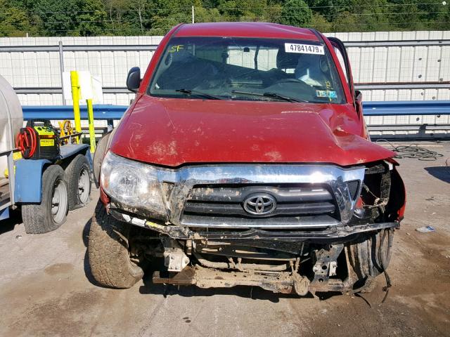 5TFPX4EN6BX006854 - 2011 TOYOTA TACOMA RED photo 7