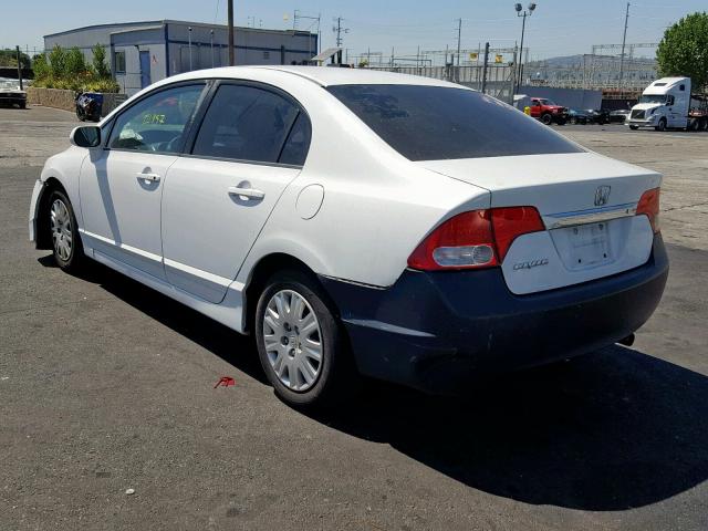 2HGFA16359H337904 - 2009 HONDA CIVIC VP WHITE photo 3