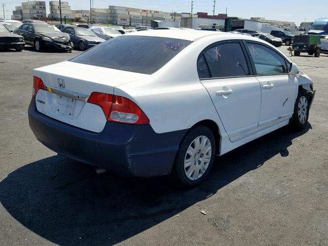 2HGFA16359H337904 - 2009 HONDA CIVIC VP WHITE photo 4