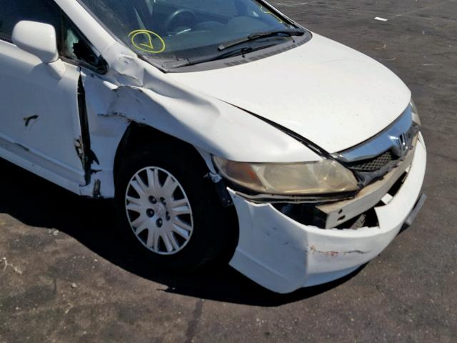 2HGFA16359H337904 - 2009 HONDA CIVIC VP WHITE photo 9