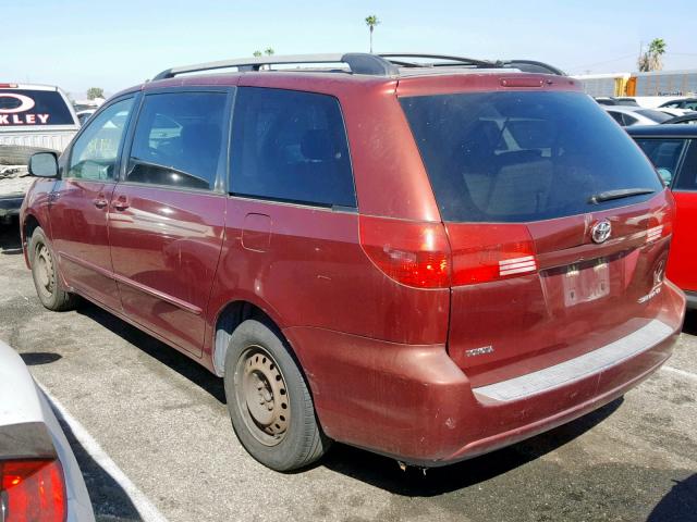 5TDZA23C45S259150 - 2005 TOYOTA SIENNA CE RED photo 3