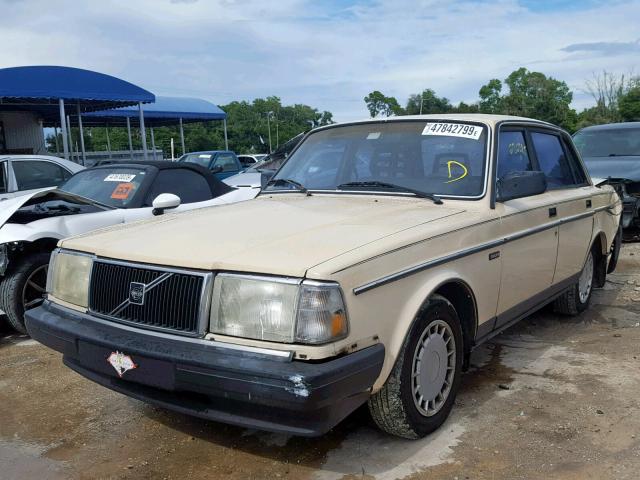 YV1AX8848K1356533 - 1989 VOLVO 244 DL YELLOW photo 2