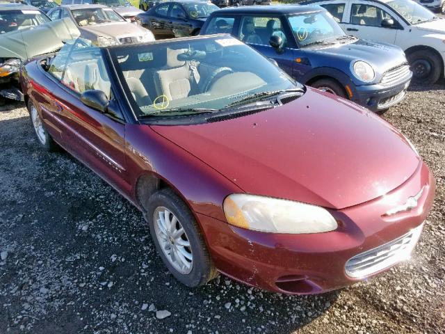 1C3EL45U51N648037 - 2001 CHRYSLER SEBRING LX MAROON photo 1