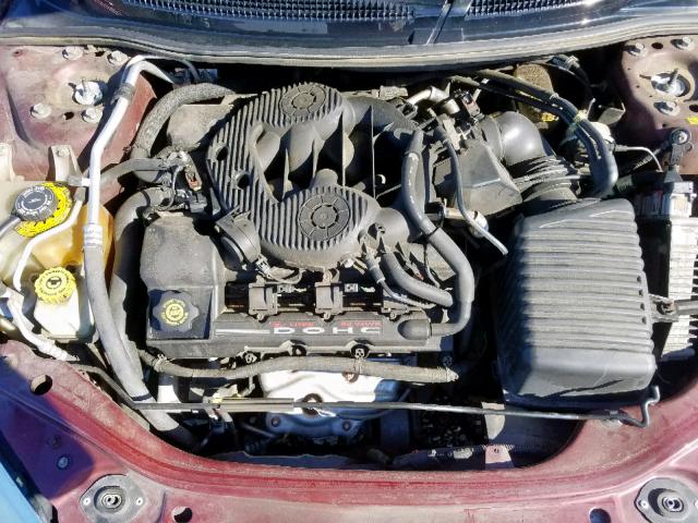 1C3EL45U51N648037 - 2001 CHRYSLER SEBRING LX MAROON photo 7