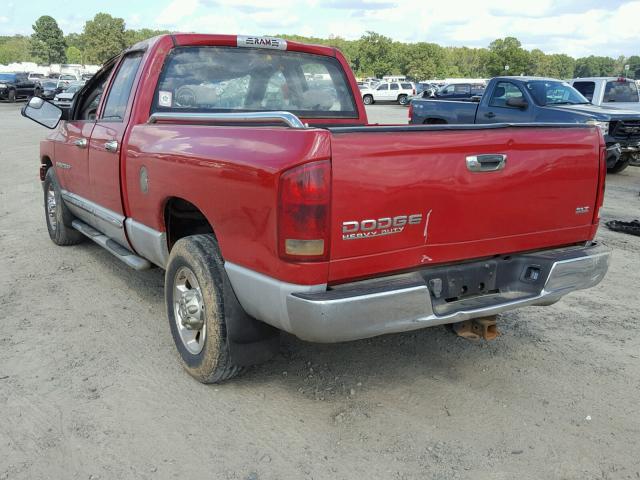 3D7KA28C64G178664 - 2004 DODGE RAM 2500 S RED photo 3