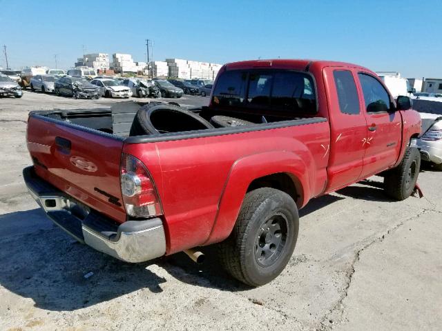 5TFTX4GN2DX019664 - 2013 TOYOTA TACOMA PRE RED photo 4