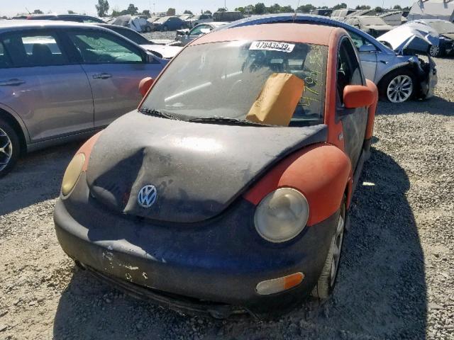 3VWCC21C0XM443181 - 1999 VOLKSWAGEN NEW BEETLE ორფეროვანი ფოტო 2