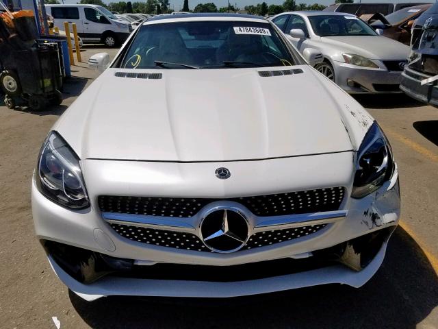 WDDPK3JA6JF156114 - 2018 MERCEDES-BENZ SLC 300 WHITE photo 9