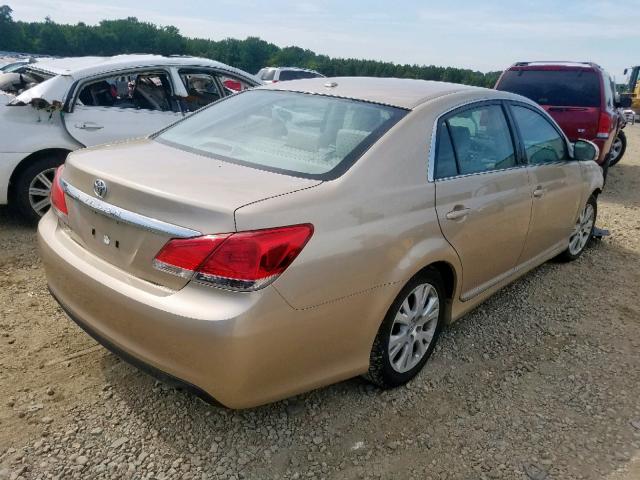 4T1BK3DB7BU437369 - 2011 TOYOTA AVALON BAS TAN photo 4