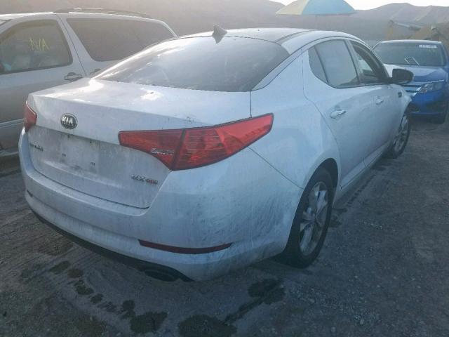 5XXGN4A72DG130790 - 2013 KIA OPTIMA EX WHITE photo 4