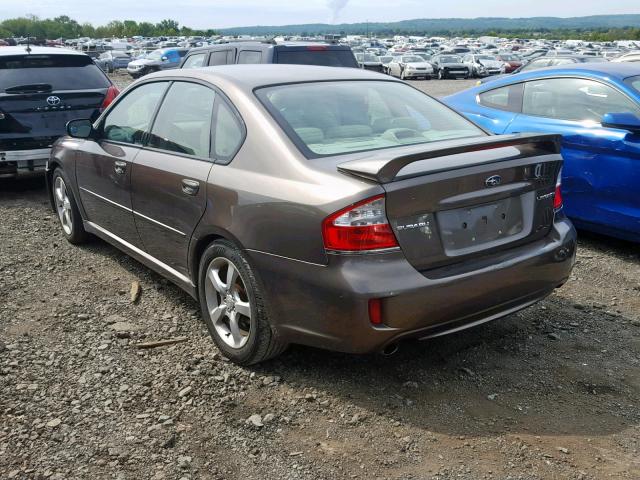 4S3BL626697214662 - 2009 SUBARU LEGACY 2.5 BROWN photo 3