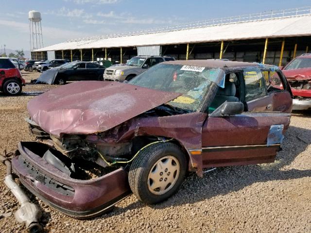 4S3BJ633XP9956588 - 1993 SUBARU LEGACY L MAROON photo 2