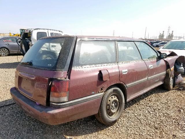 4S3BJ633XP9956588 - 1993 SUBARU LEGACY L MAROON photo 4