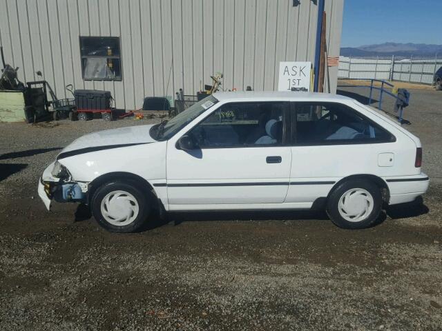 KMHVD12J0NU160008 - 1992 HYUNDAI EXCEL WHITE photo 9