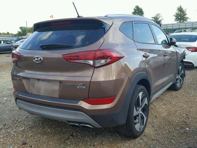 KM8J3CA27HU536439 - 2017 HYUNDAI TUCSON LIM BROWN photo 4