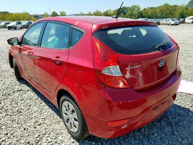 KMHCT5AE3GU248401 - 2016 HYUNDAI ACCENT SE RED photo 3