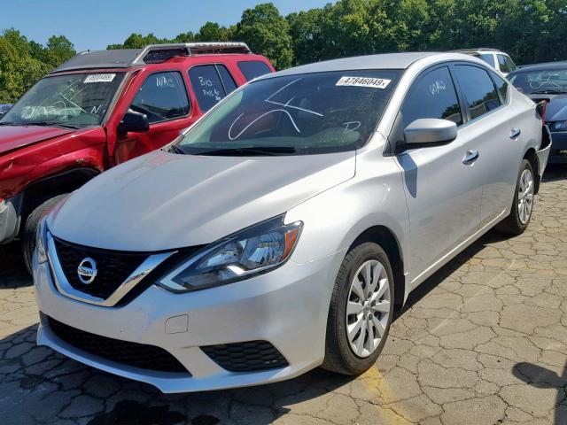 3N1AB7AP3GY313842 - 2016 NISSAN SENTRA S SILVER photo 2