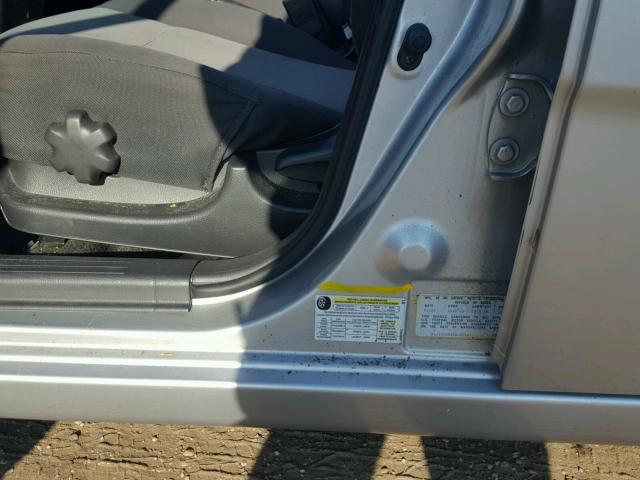 KL1TD66E49B326481 - 2009 CHEVROLET AVEO LS SILVER photo 9