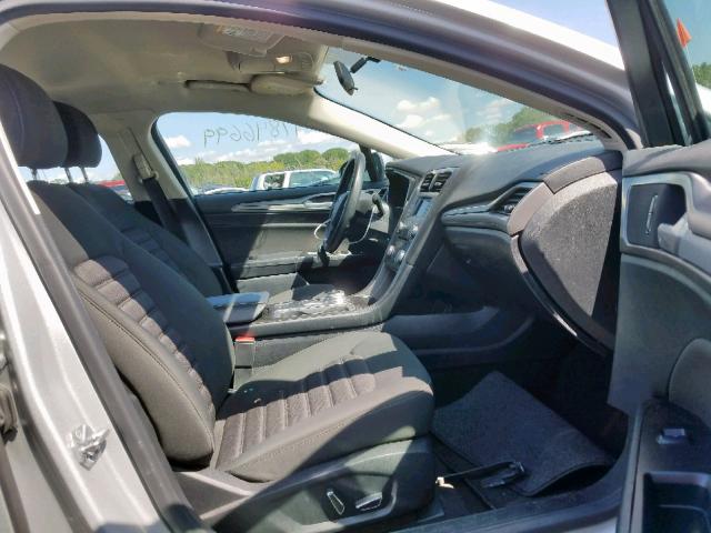 3FA6P0LU6HR381469 - 2017 FORD FUSION SE SILVER photo 5