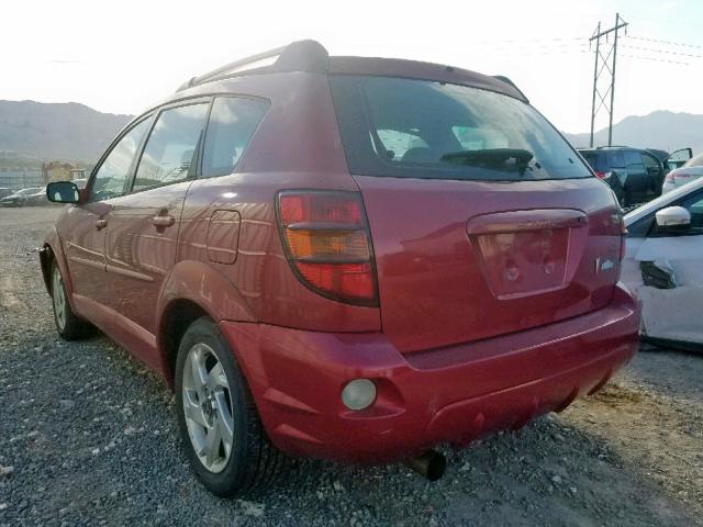 5Y2SL63805Z453302 - 2005 PONTIAC VIBE RED photo 3