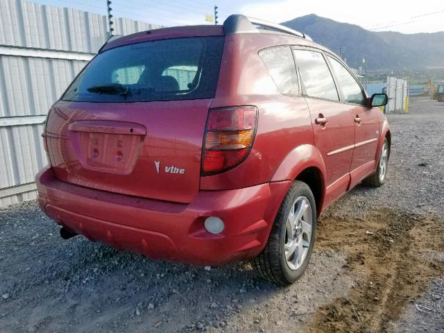 5Y2SL63805Z453302 - 2005 PONTIAC VIBE RED photo 4