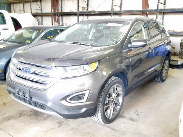 2FMPK4K83GBB52779 - 2016 FORD EDGE TITAN GRAY photo 2