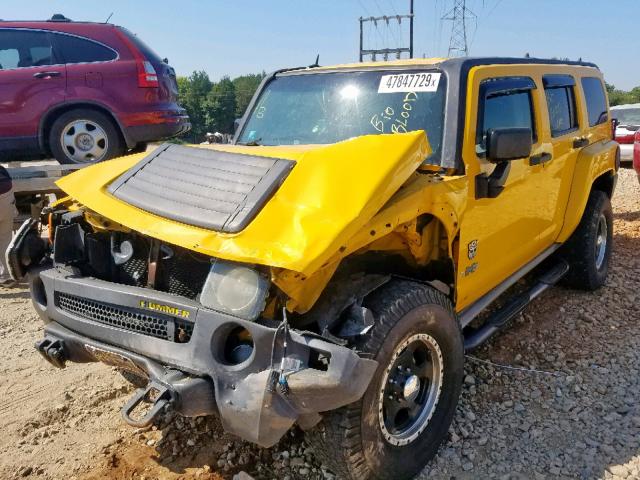 5GTDN136668159195 - 2006 HUMMER H3 YELLOW photo 2