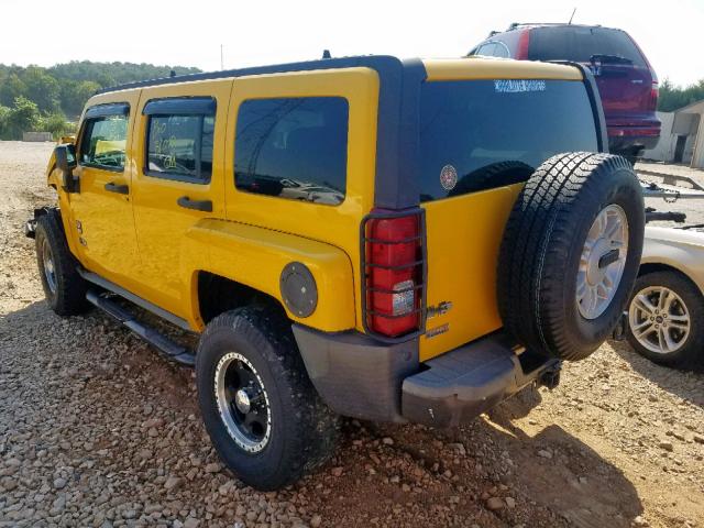 5GTDN136668159195 - 2006 HUMMER H3 YELLOW photo 3