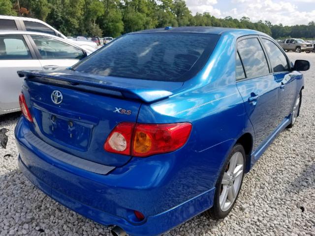 1NXBE40E19Z069911 - 2009 TOYOTA COROLLA XR BLUE photo 4