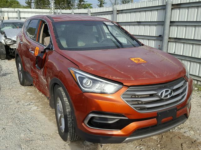 5XYZT3LB6HG490723 - 2017 HYUNDAI SANTA FE S ORANGE photo 1