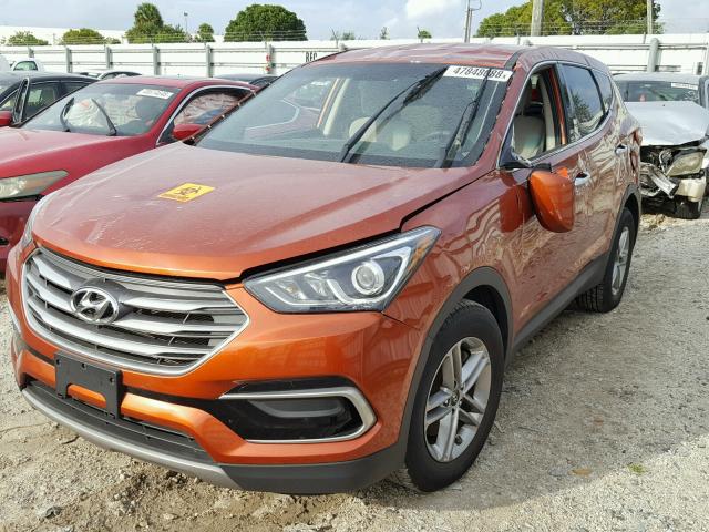 5XYZT3LB6HG490723 - 2017 HYUNDAI SANTA FE S ORANGE photo 2