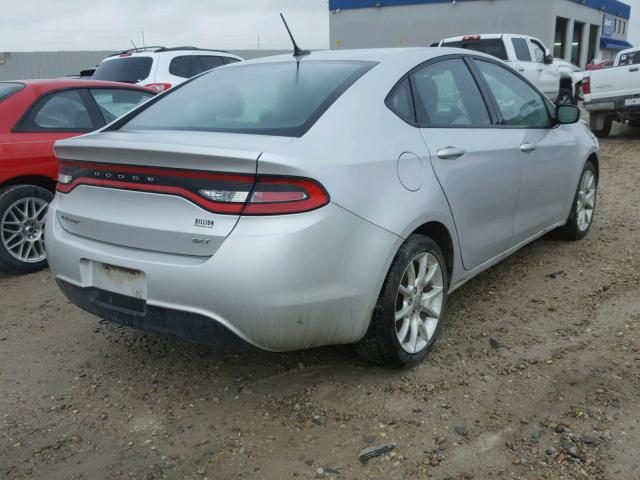 1C3CDFBA7DD266340 - 2013 DODGE DART SXT SILVER photo 4