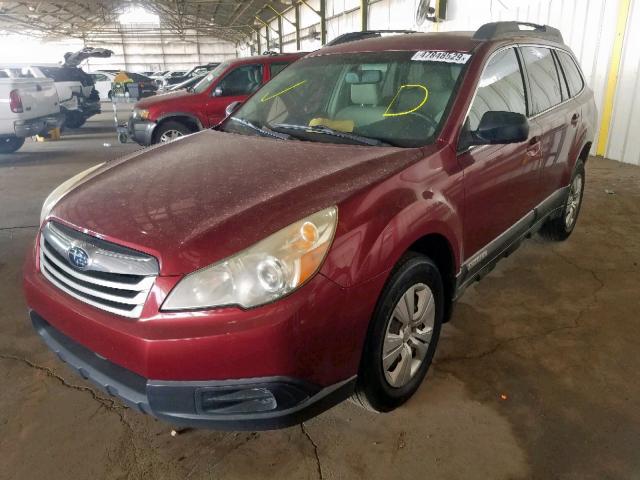 4S4BRBACXB3311533 - 2011 SUBARU OUTBACK 2. BURGUNDY photo 2