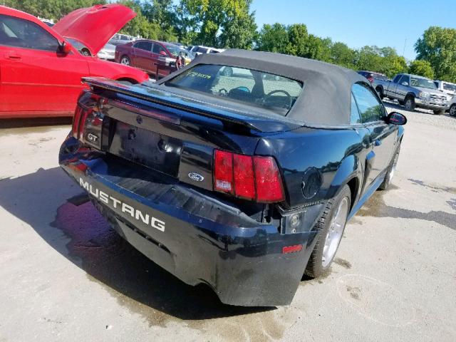 1FAFP45X41F150619 - 2001 FORD MUSTANG GT BLACK photo 4