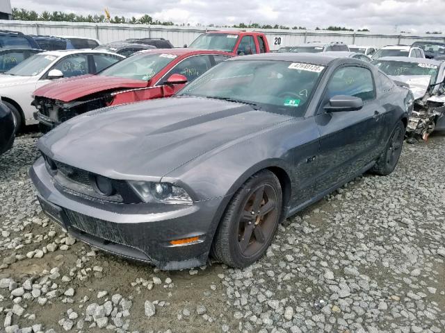 1ZVBP8CF8B5137449 - 2011 FORD MUSTANG GT GRAY photo 2