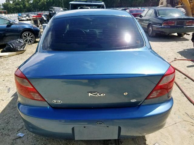 KNADC123316083022 - 2001 KIA RIO BLUE photo 10