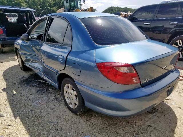 KNADC123316083022 - 2001 KIA RIO BLUE photo 3