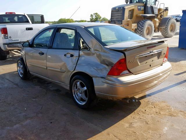 1FAFP38351W152687 - 2001 FORD FOCUS ZTS GOLD photo 3