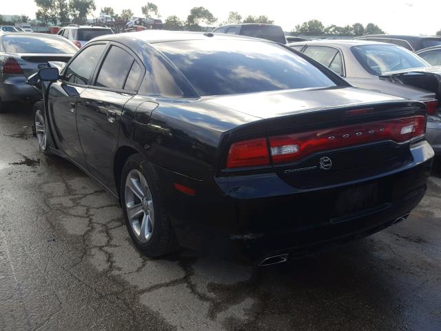 2C3CDXHG5DH525587 - 2013 DODGE CHARGER SX BLACK photo 3