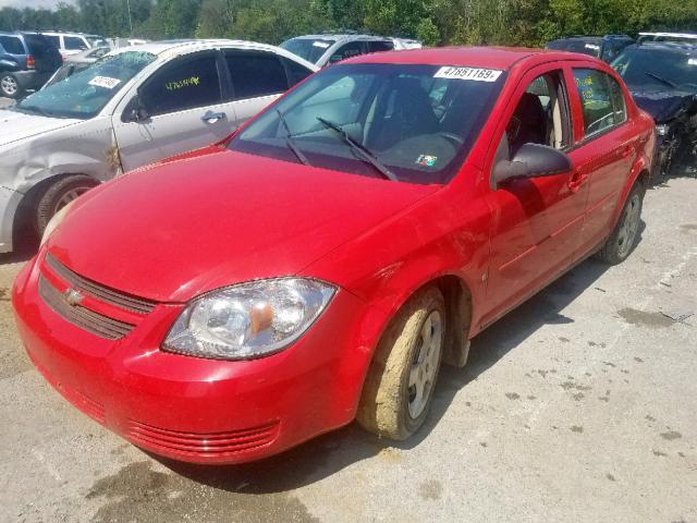 1G1AK58F287289981 - 2008 CHEVROLET COBALT RED photo 2