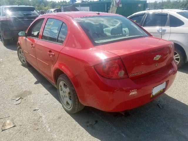 1G1AK58F287289981 - 2008 CHEVROLET COBALT RED photo 3