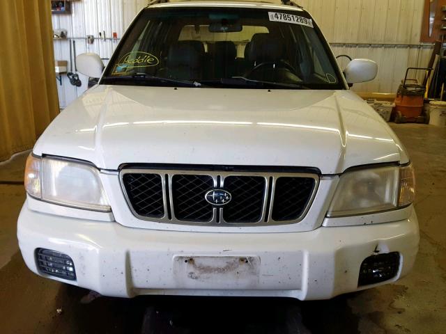 JF1SF65612H702362 - 2002 SUBARU FORESTER S WHITE photo 9