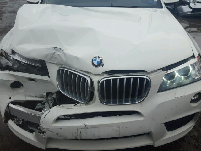 5UXWX7C53E0E82526 - 2014 BMW X3 XDRIVE3 WHITE photo 7
