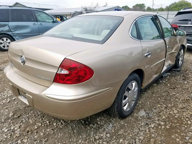 2G4WC532151293040 - 2005 BUICK LACROSSE C GOLD photo 4