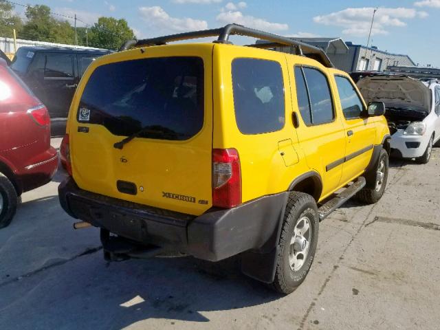 5N1ED28Y4YC536049 - 2000 NISSAN XTERRA XE YELLOW photo 4