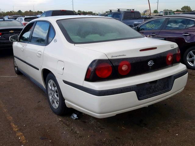 2G1WF52E749421572 - 2004 CHEVROLET IMPALA WHITE photo 3